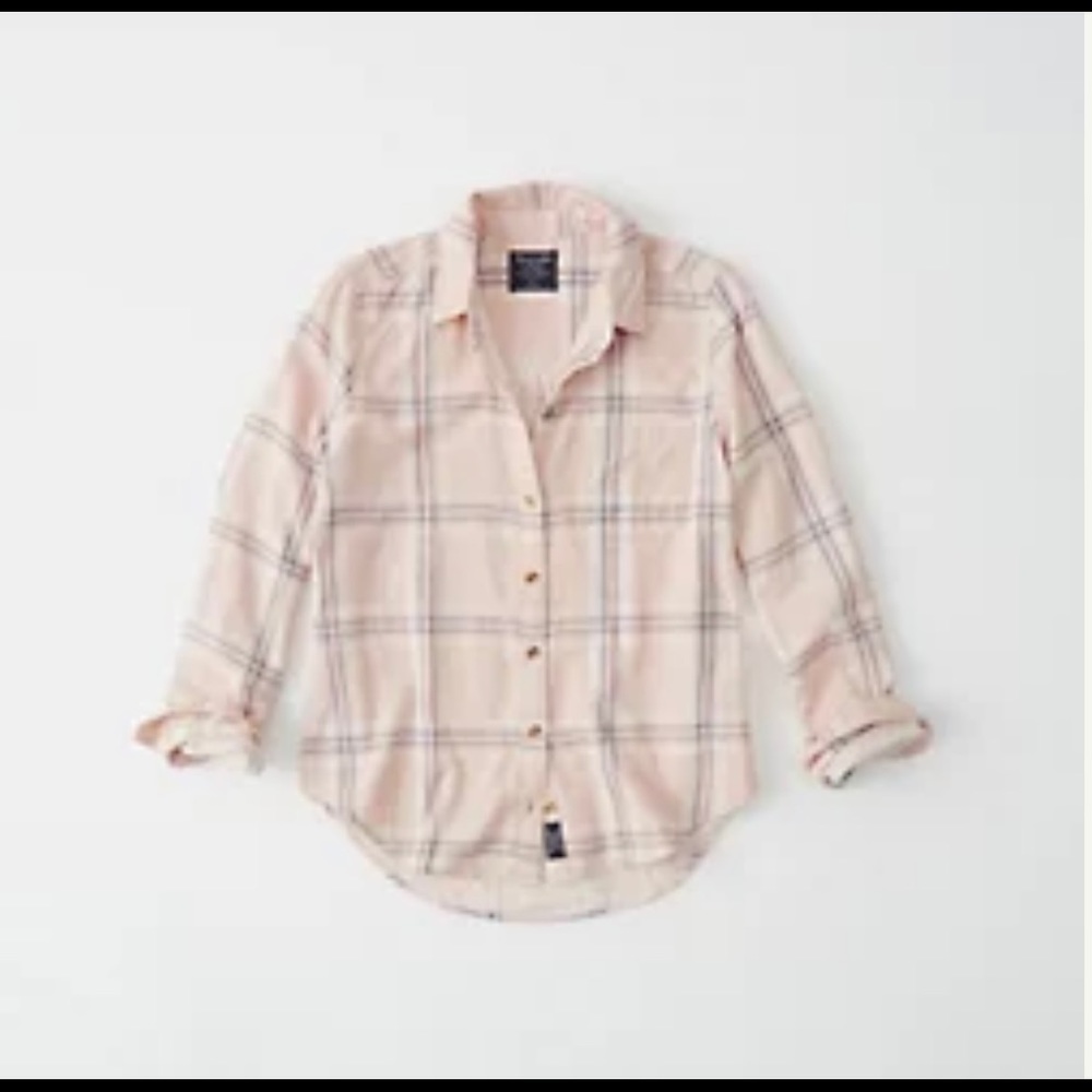 2/$20 Abercrombie Pink Plaid Button Up Shirt